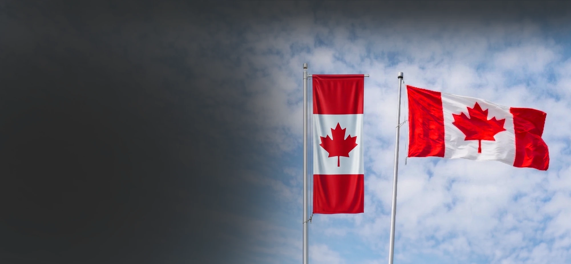 Sale on commercial-grade Canada flags of all sizes and finishings